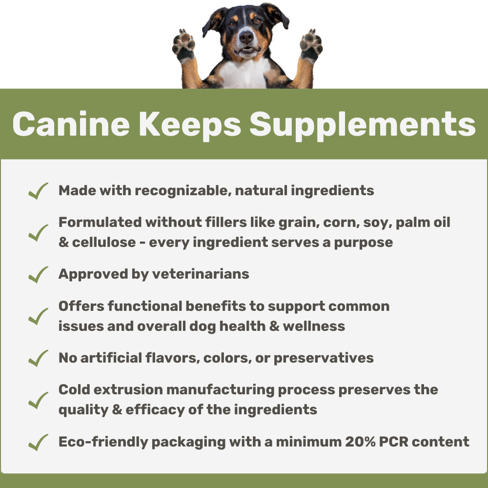 Canine Keeps Supplement benefits vs. competition