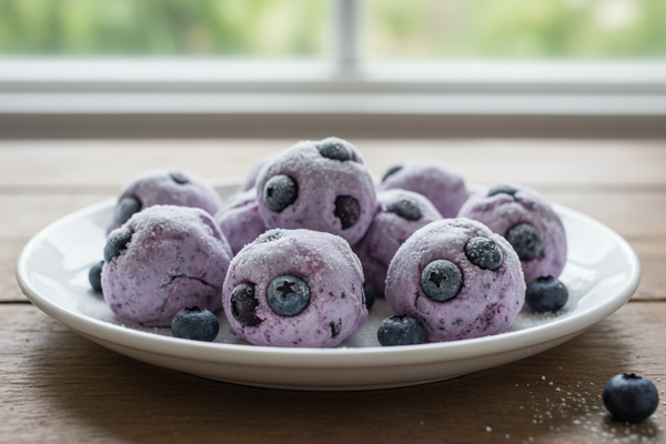 frozen blueberry yogurt bites